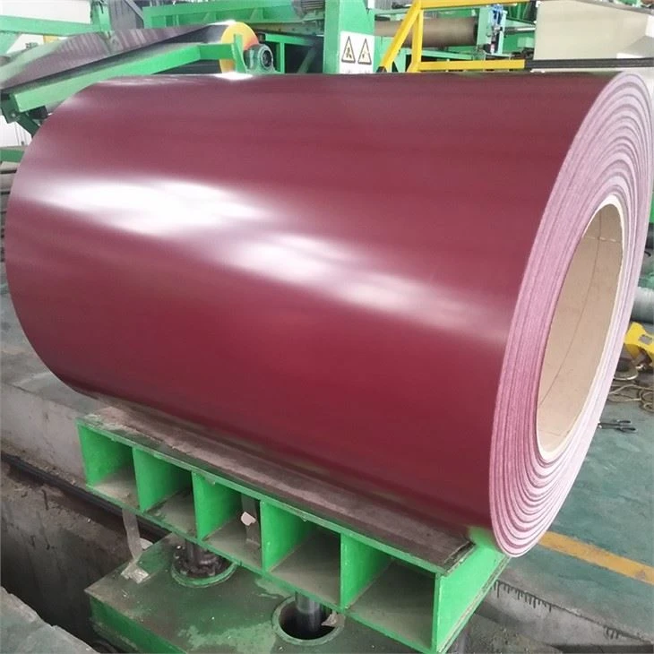 RAL 3004 Binafsharang qizil rangli oldindan bo'yalgan galvanizli AL-ZN po'lat rulosi PPGI PPGL 0,48 mm